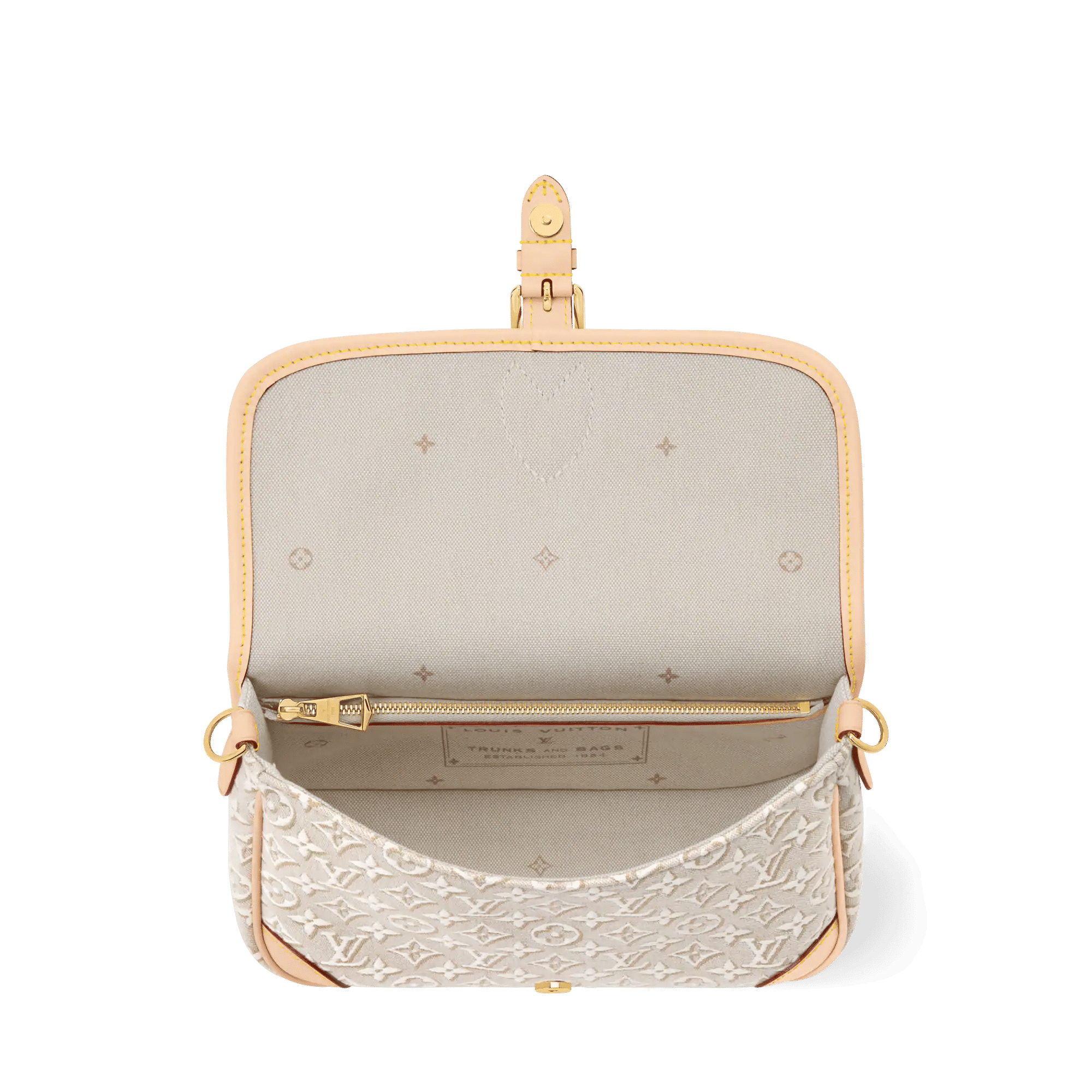 Diane PM Monogram Emblème Peuplier Jacquard Textile Gold-Toned Hardware
