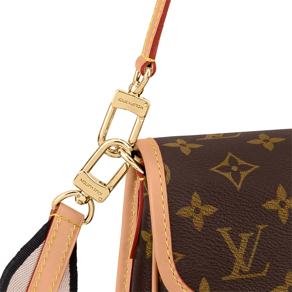 Diane Monogram Coated Canvas Black Gold-Color Hardware