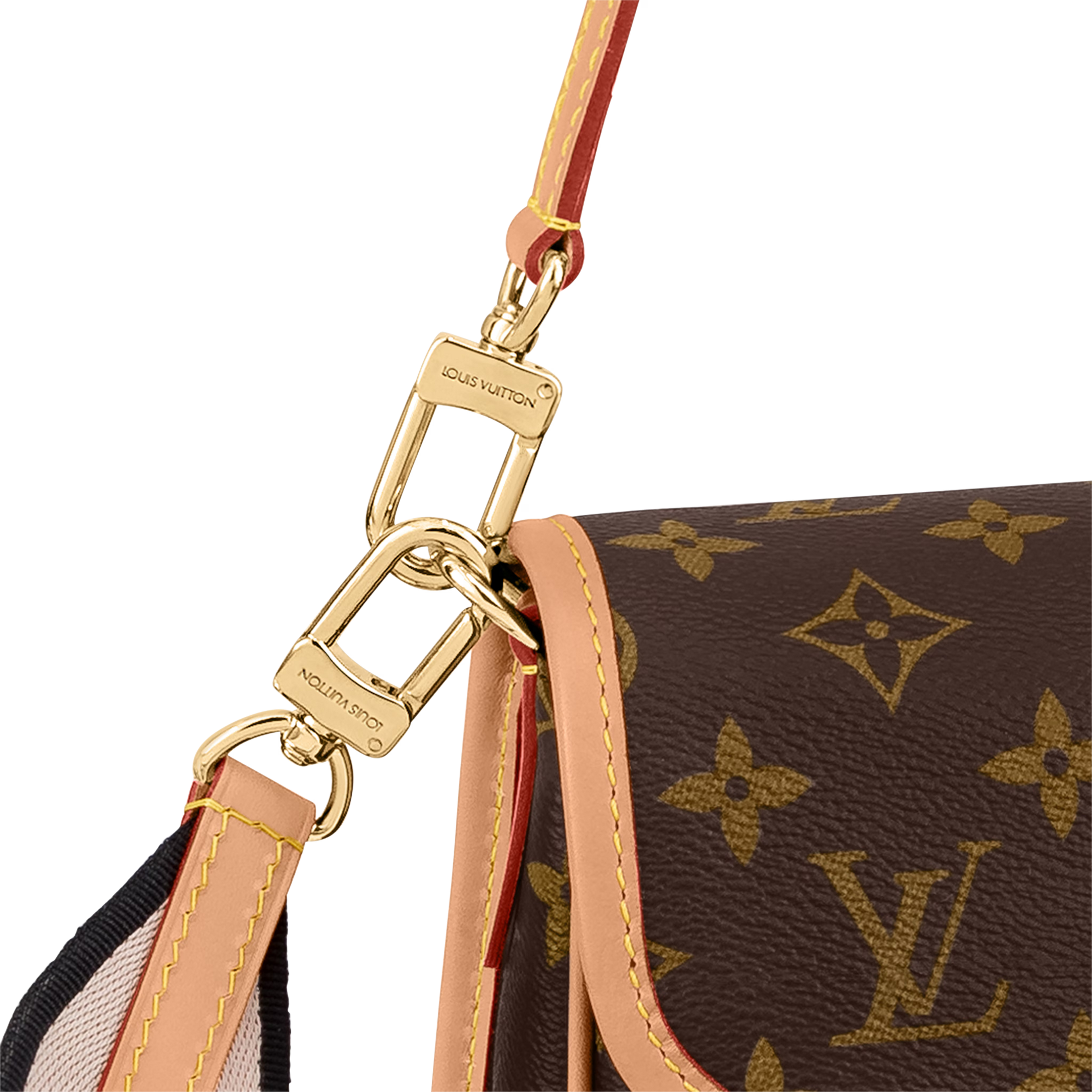 Diane Monogram Coated Canvas Black Gold-Color Hardware