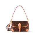 Diane Monogram Coated Canvas Black Gold-Color Hardware