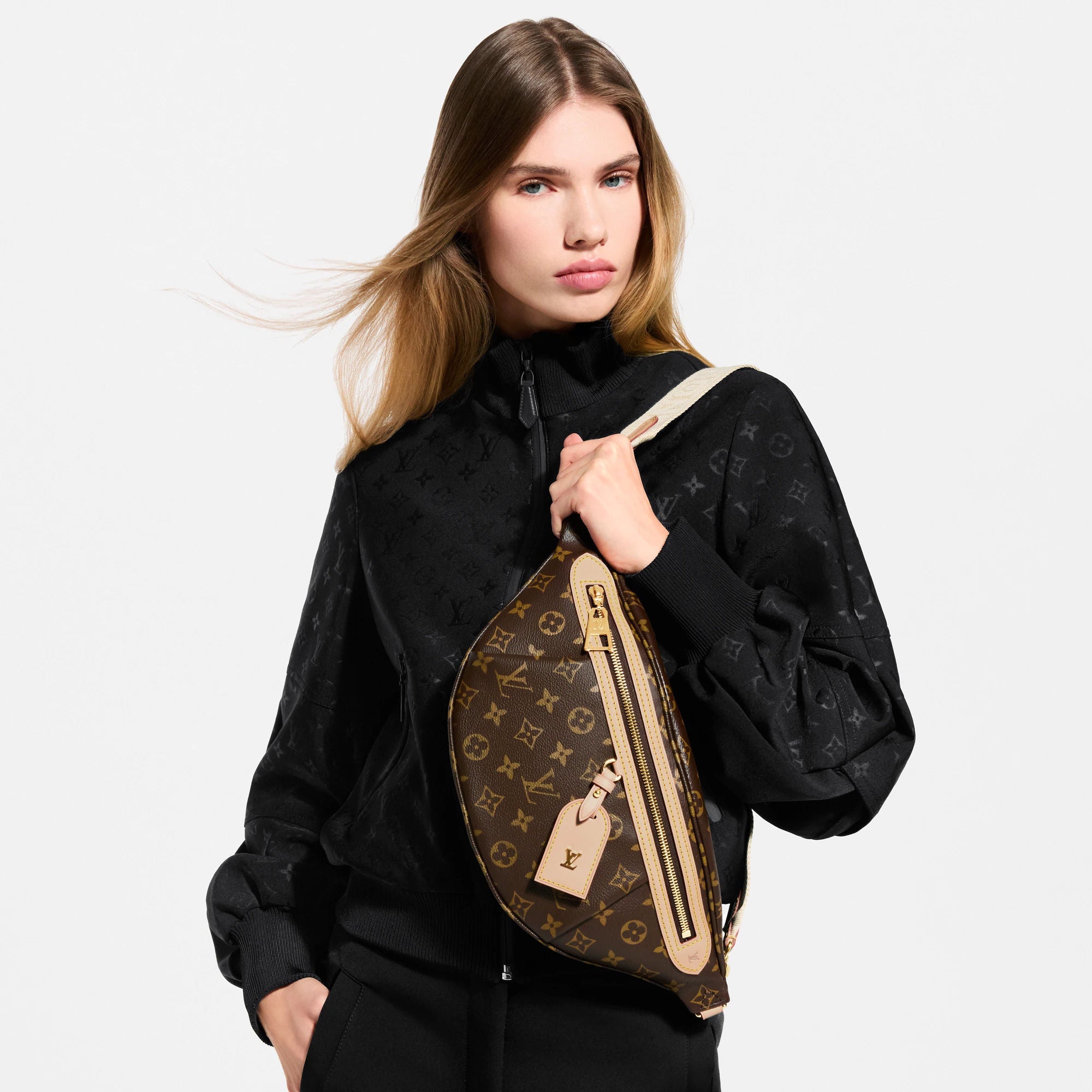 High Rise Bumbag Monogram Coated Canvas Gold-Color Hardware