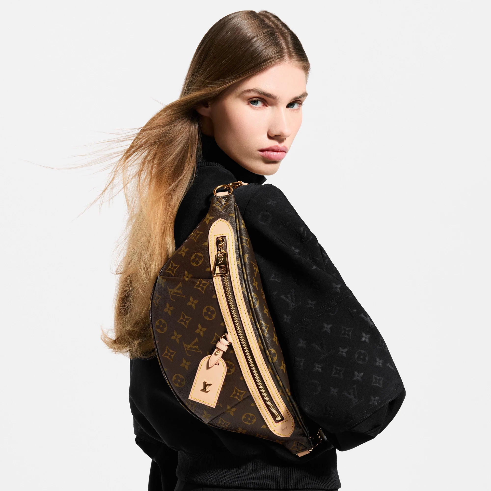 High Rise Bumbag Monogram Coated Canvas Gold-Color Hardware