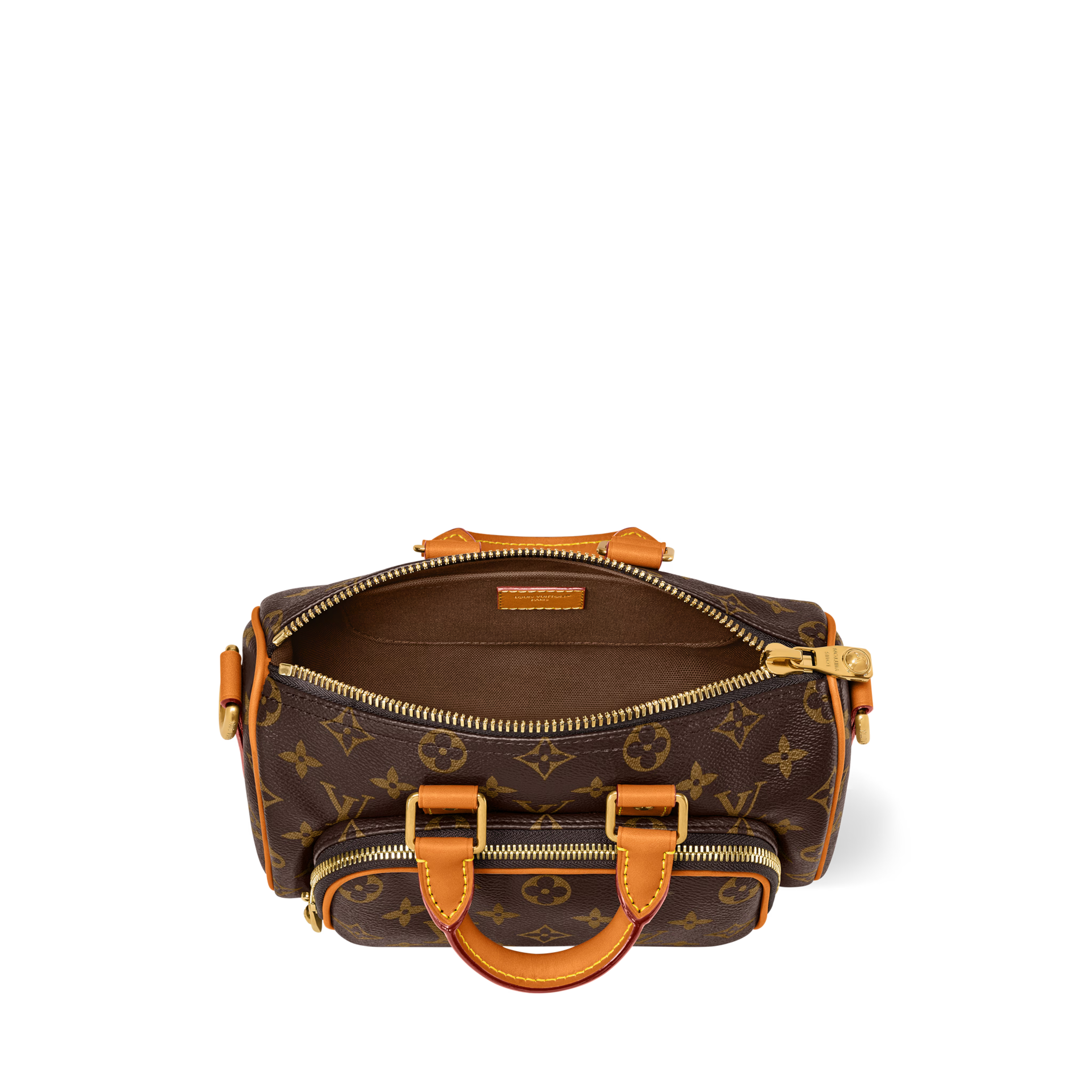 Keepall 25 Cargo Monogram Canvas Aged Cowhide Trim Gold-Toned Hardware