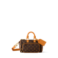 Keepall 25 Cargo Monogram Canvas Aged Cowhide Trim Gold-Toned Hardware