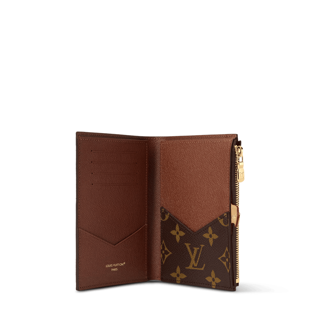 Locked Passport Cover Monogram Coated Canvas Gold-Toned Hardware