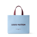Mini Shopper Tote Calfskin Leather Frost Blue Silver-Toned Hardware
