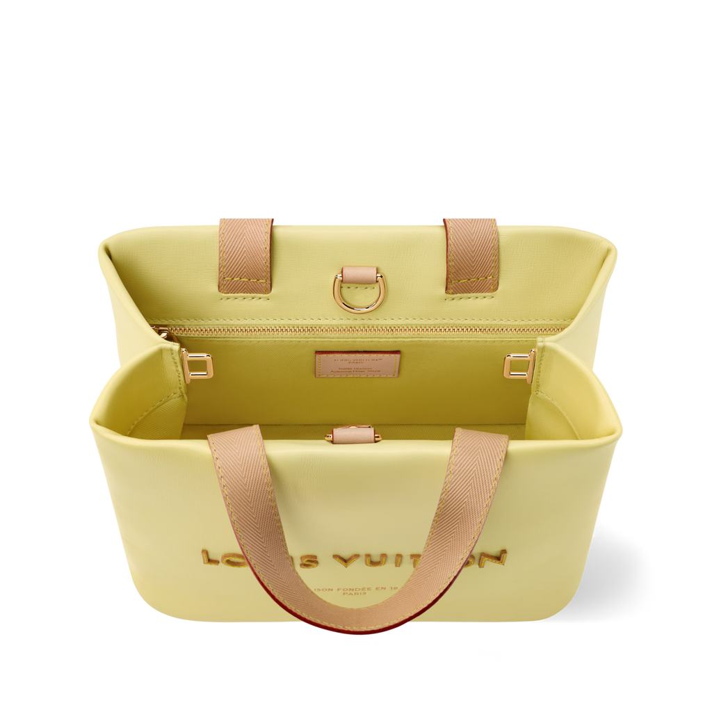 Mini Shopper Tote Calfskin Leather Daisy Yellow Gold-Toned Hardware