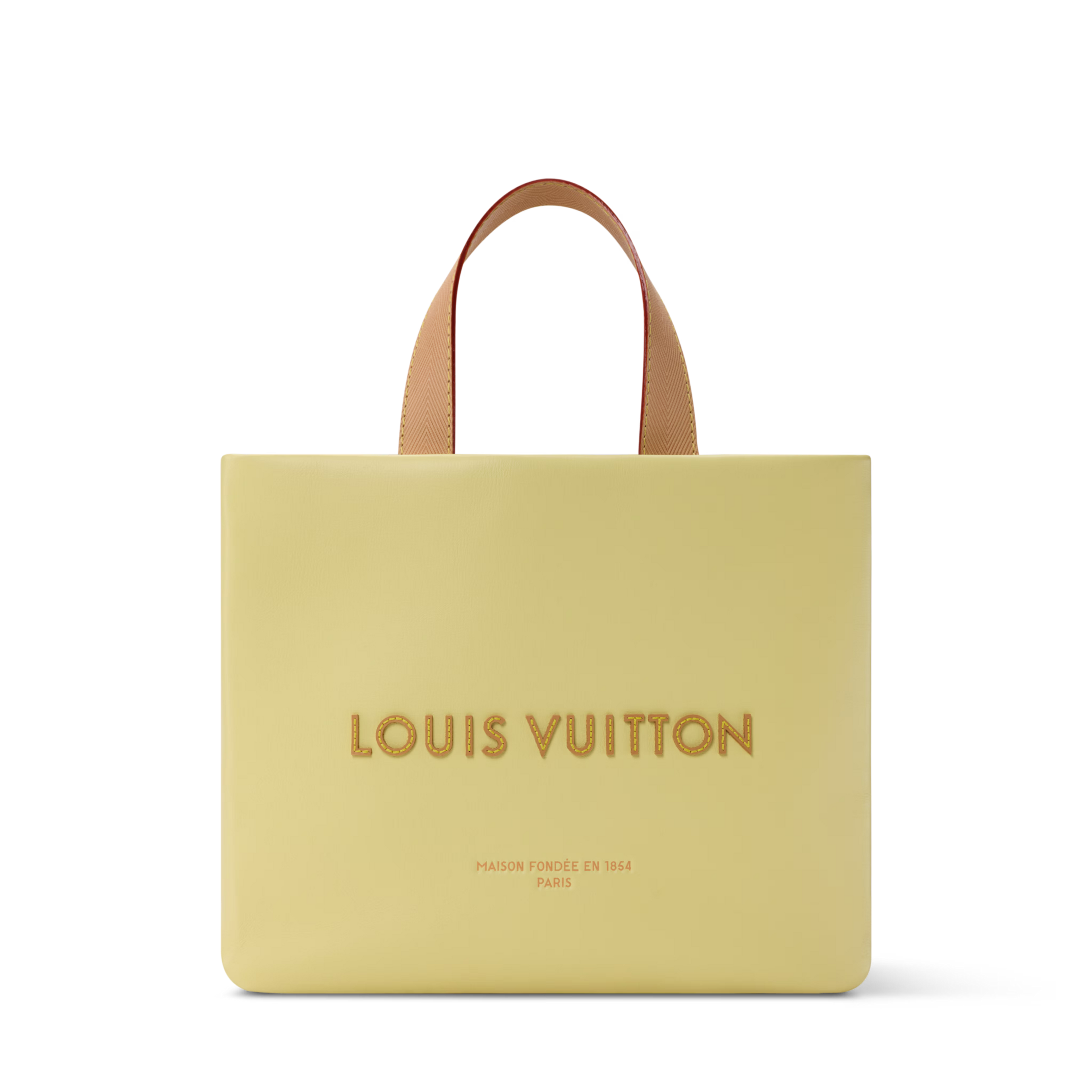 Mini Shopper Tote Calfskin Leather Daisy Yellow Gold-Toned Hardware
