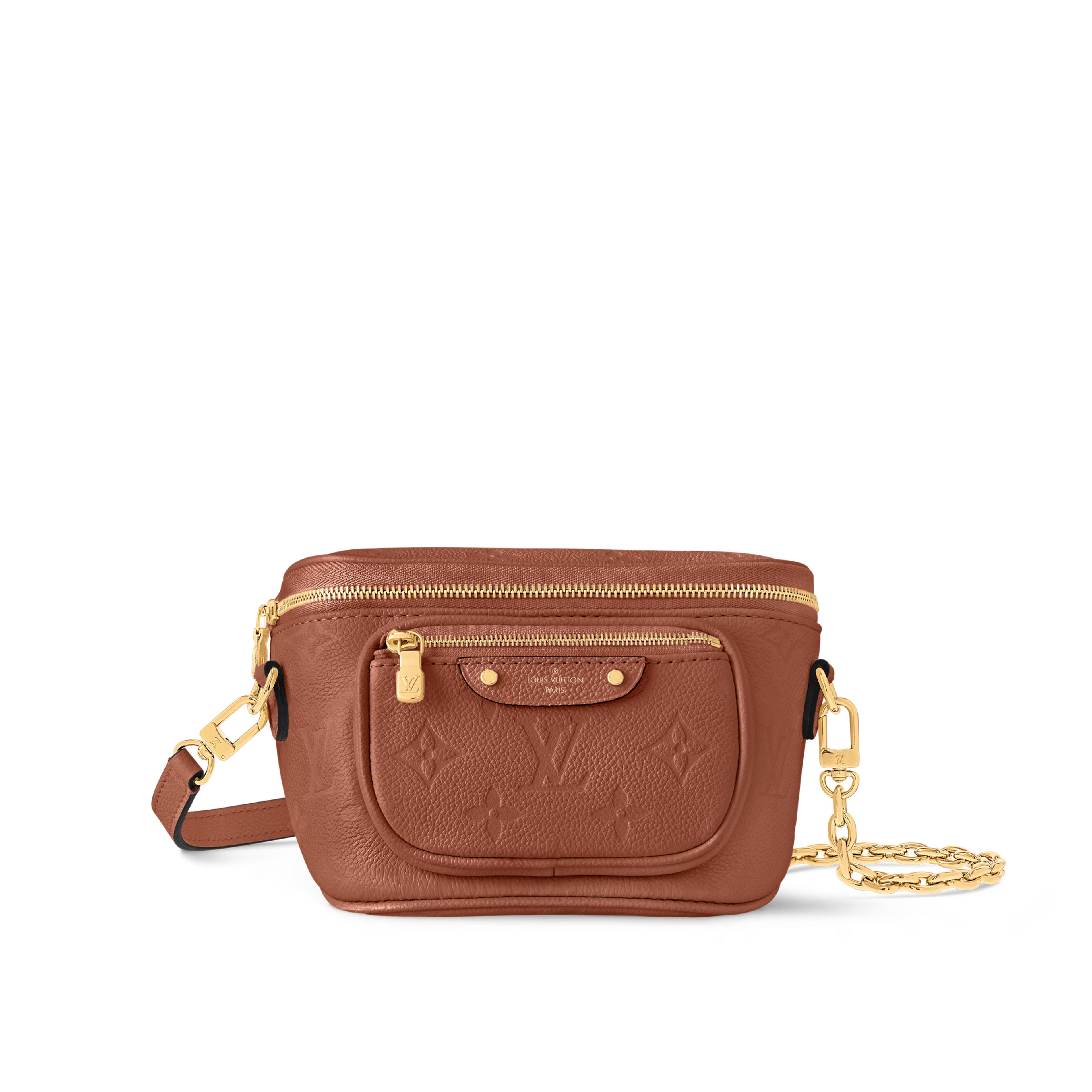 Mini Bumbag Cognac Monogram Empreinte Leather Gold-Toned Hardware