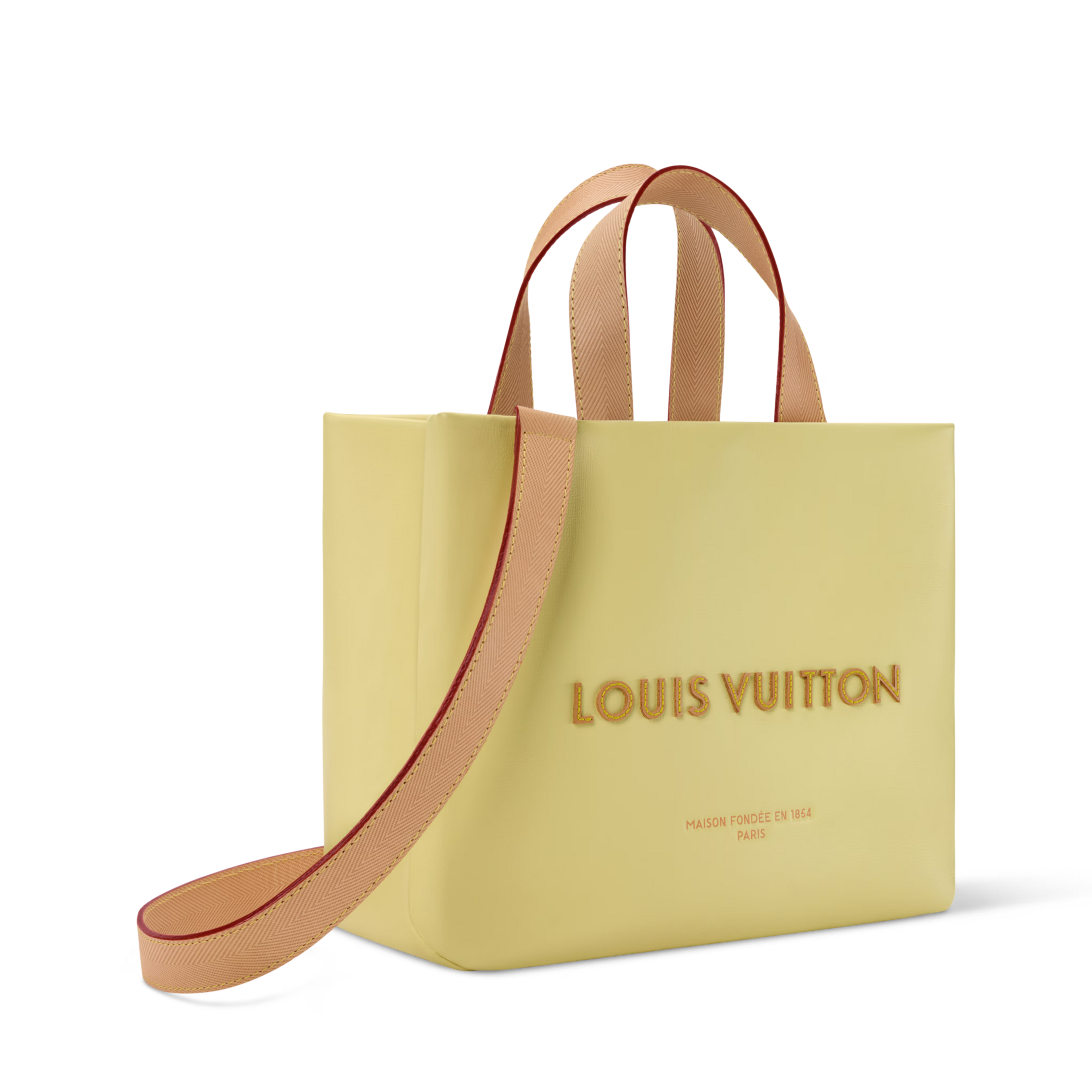 Mini Shopper Tote Calfskin Leather Daisy Yellow Gold-Toned Hardware