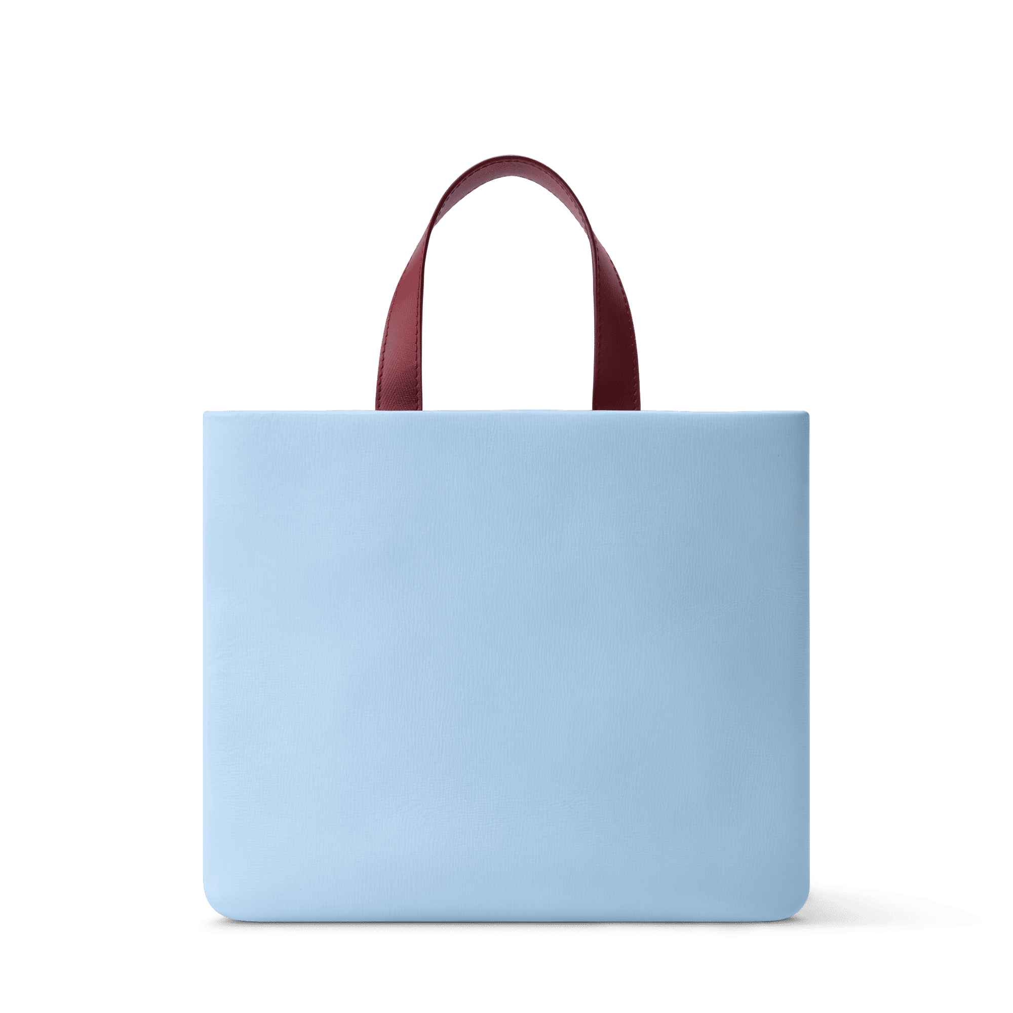 Mini Shopper Tote Calfskin Leather Frost Blue Silver-Toned Hardware