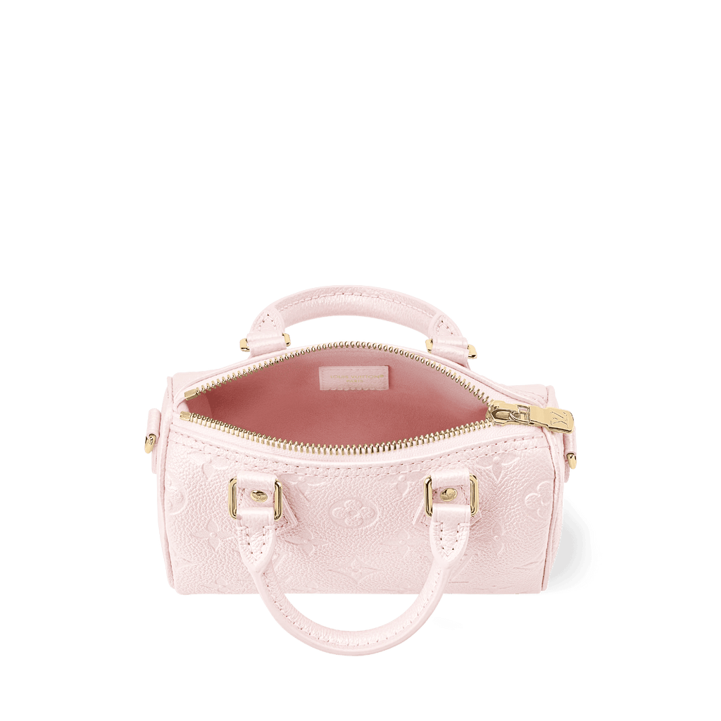 Nano Speedy Monogram Empreinte Leather Snowy Pearl Silver-Toned Hardware