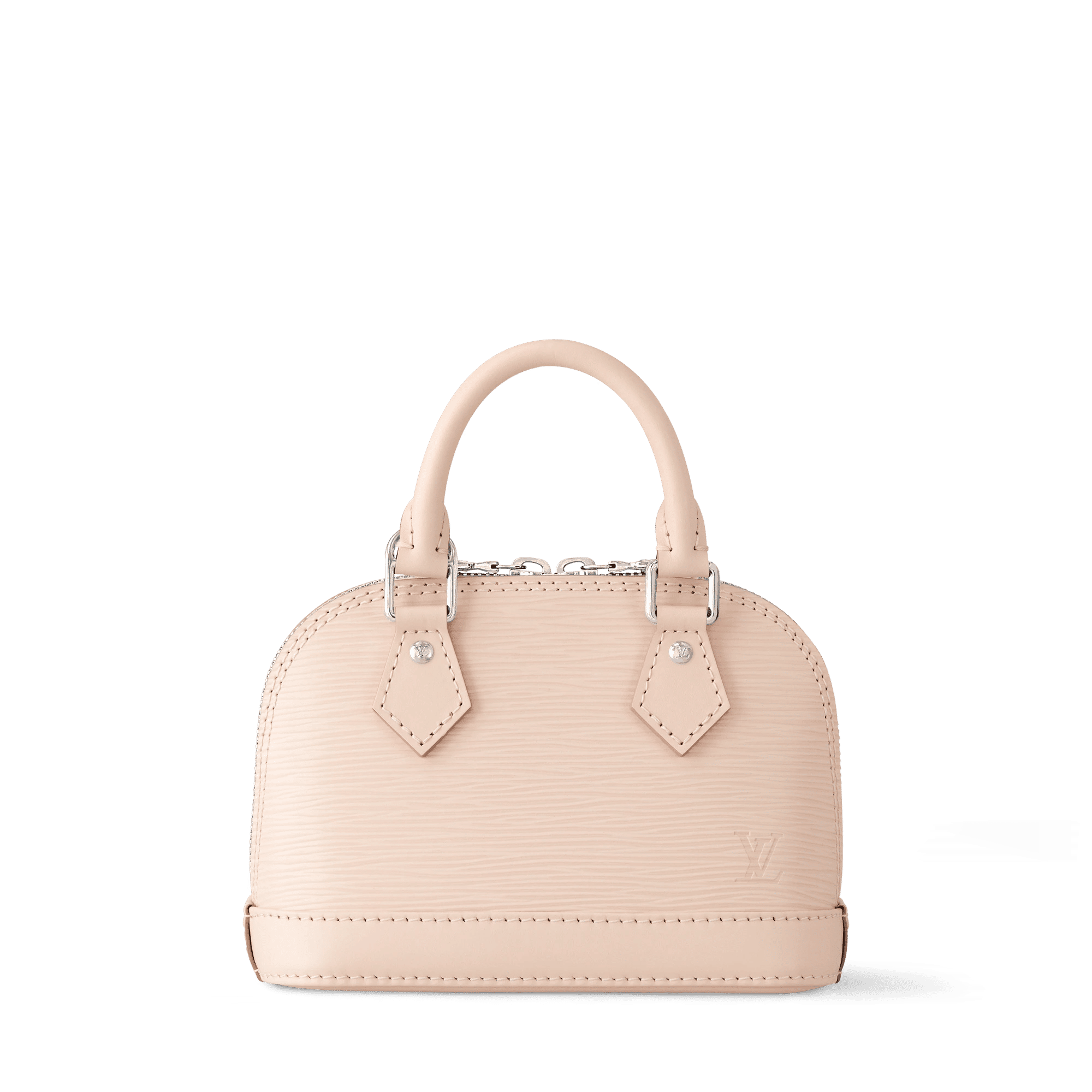 Nano Alma Epi Leather Quartz White Silver-Color Hardware