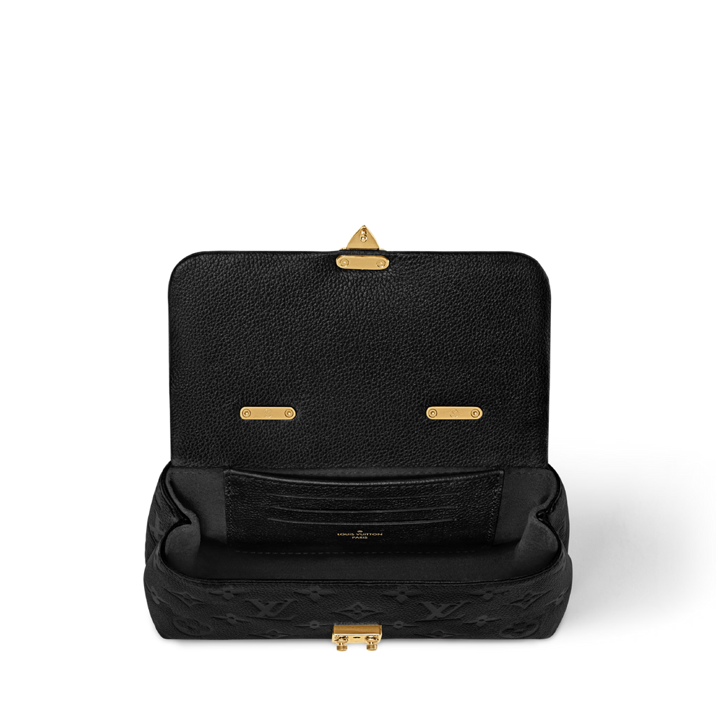 Nano Madeleine Monogram Empreinte Leather Black Gold-Toned Hardware