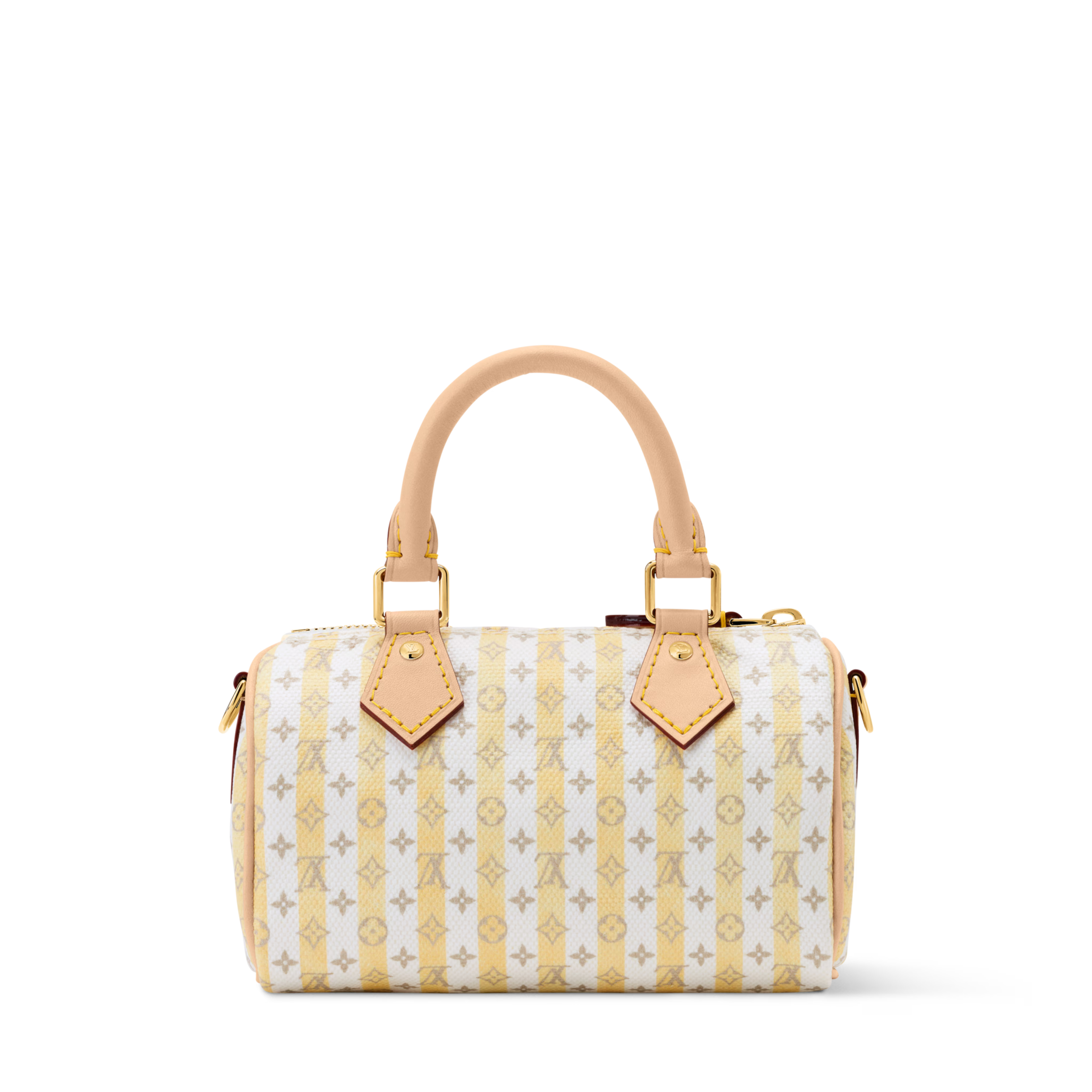 Nano Speedy Monogram Coated Canvas LV Stamp Banana Gold-Toned Hardware