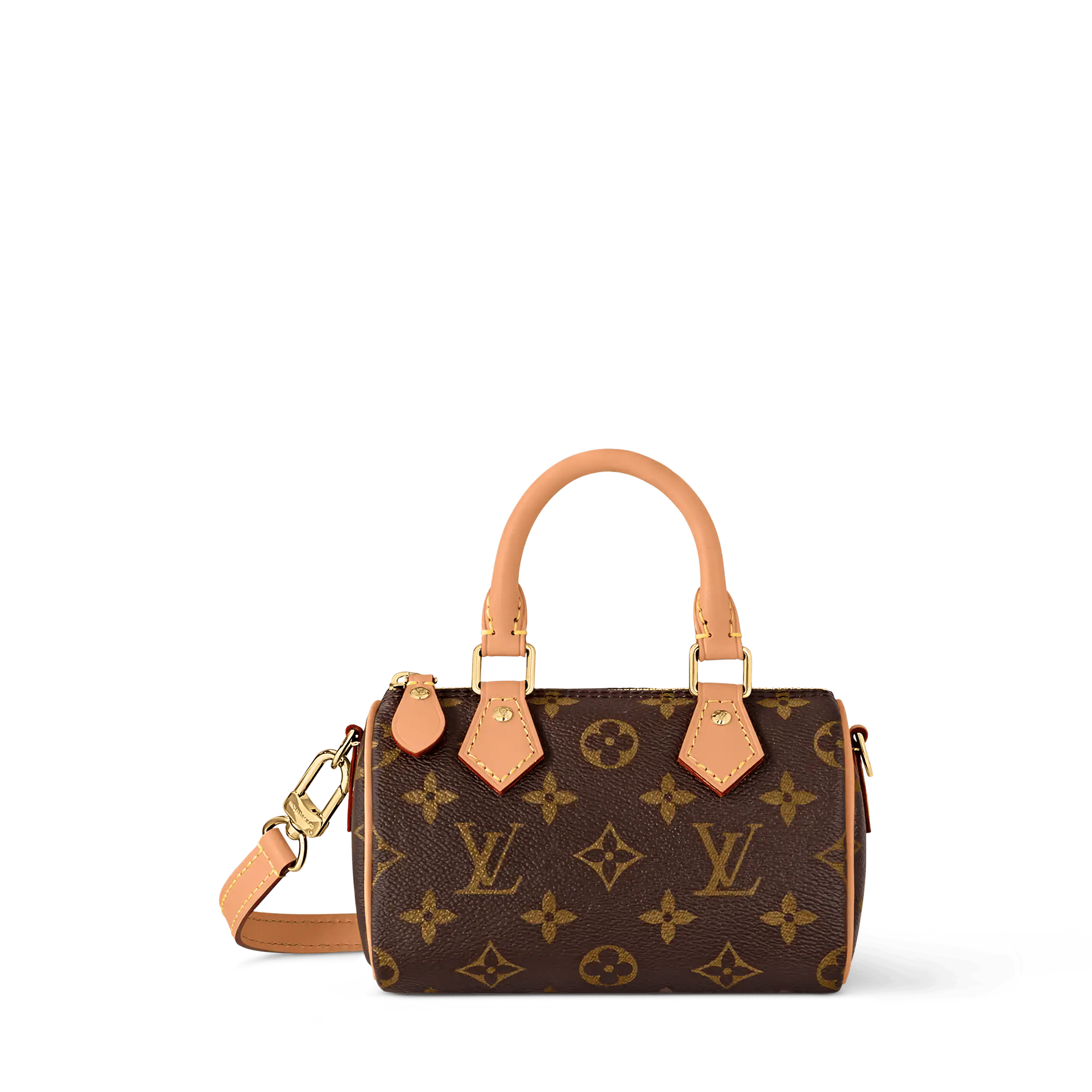 Nano Speedy Monogram Coated Canvas Gold-Toned Hardware