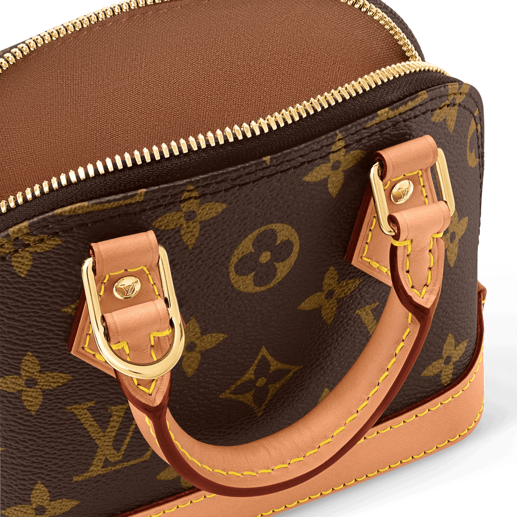 Nano Alma Monogram Coated Canvas Gold-Toned Hardware