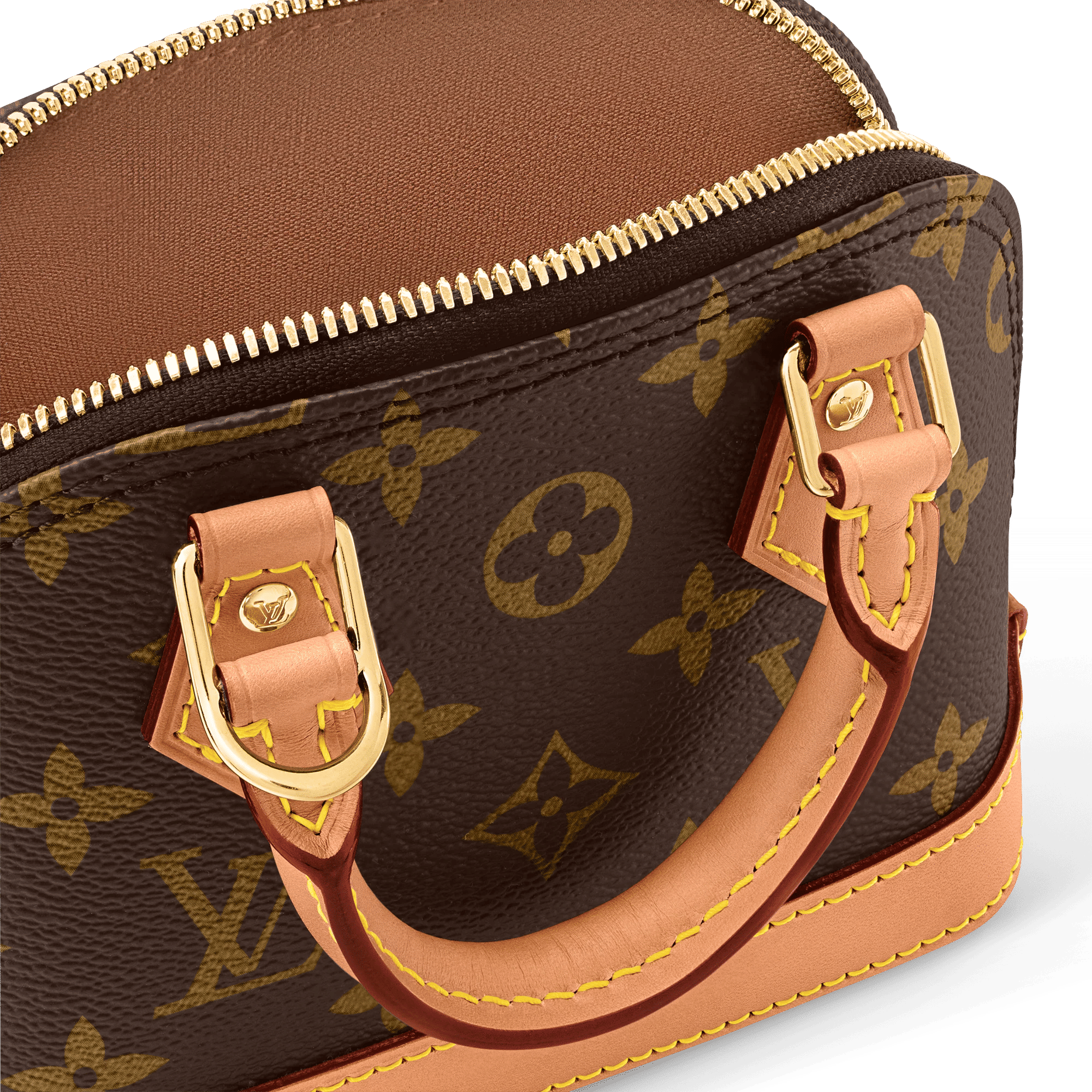 Nano Alma Monogram Coated Canvas Gold-Toned Hardware