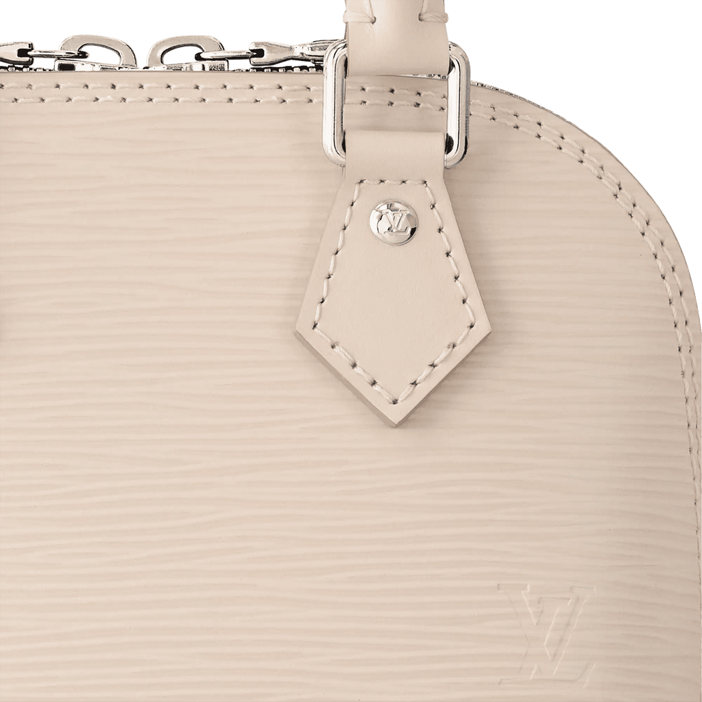 Nano Alma Epi Leather Quartz White Silver-Color Hardware