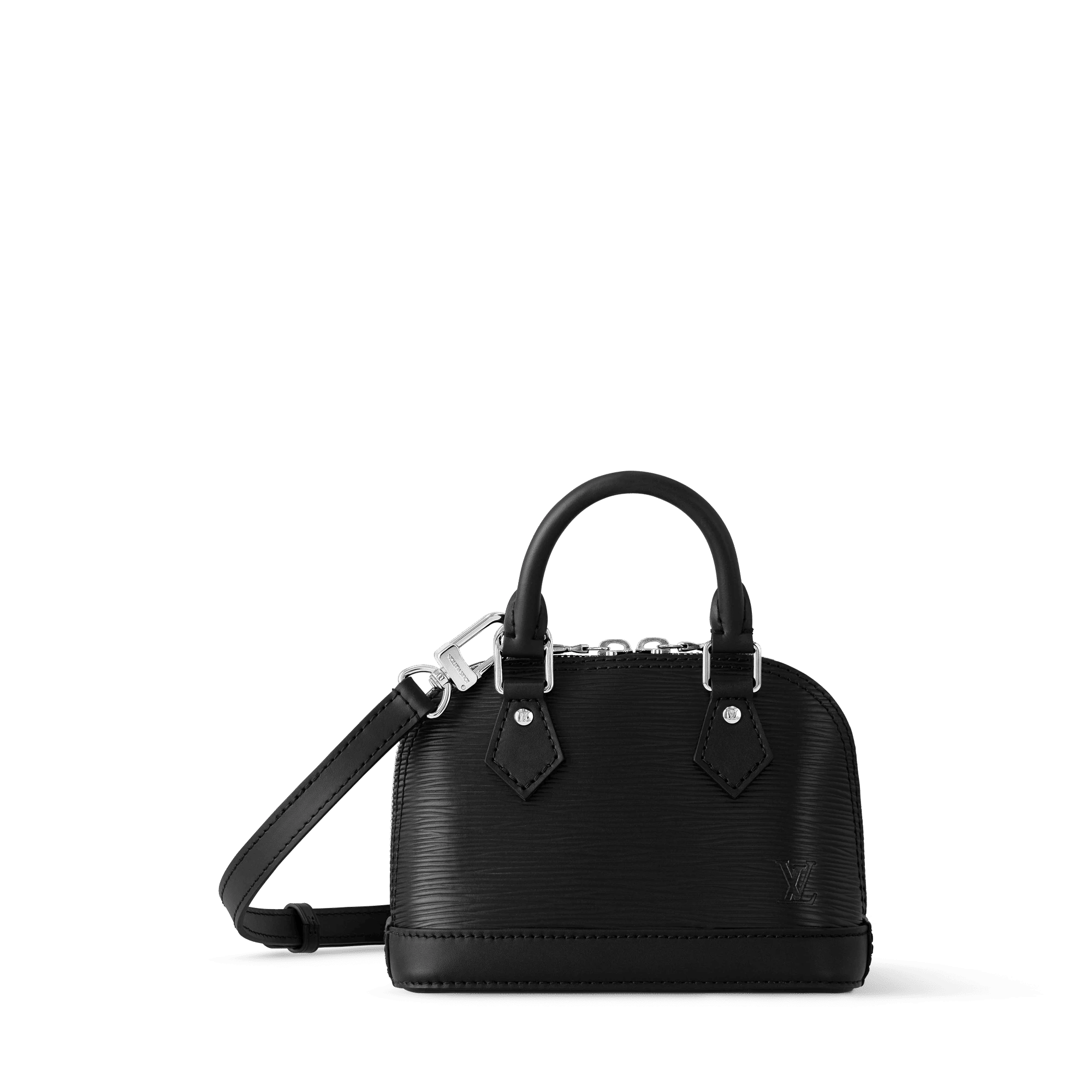 Nano Alma Epi Leather Black Silver-Color Hardware