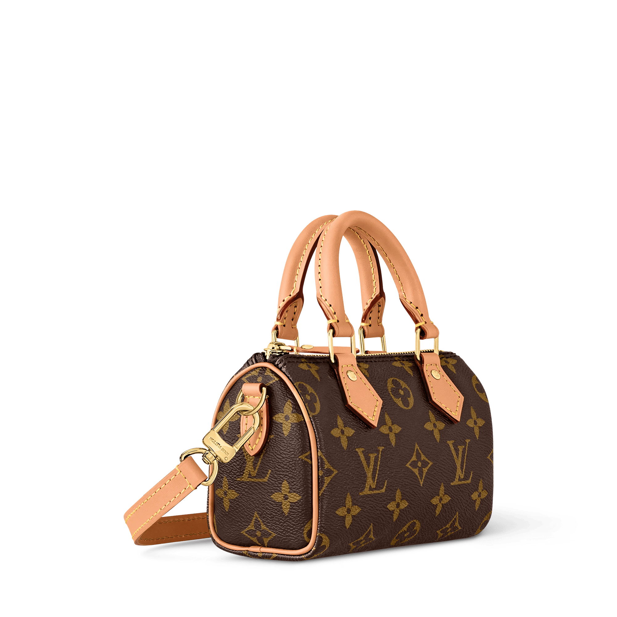 Nano Speedy Monogram Coated Canvas Gold-Toned Hardware