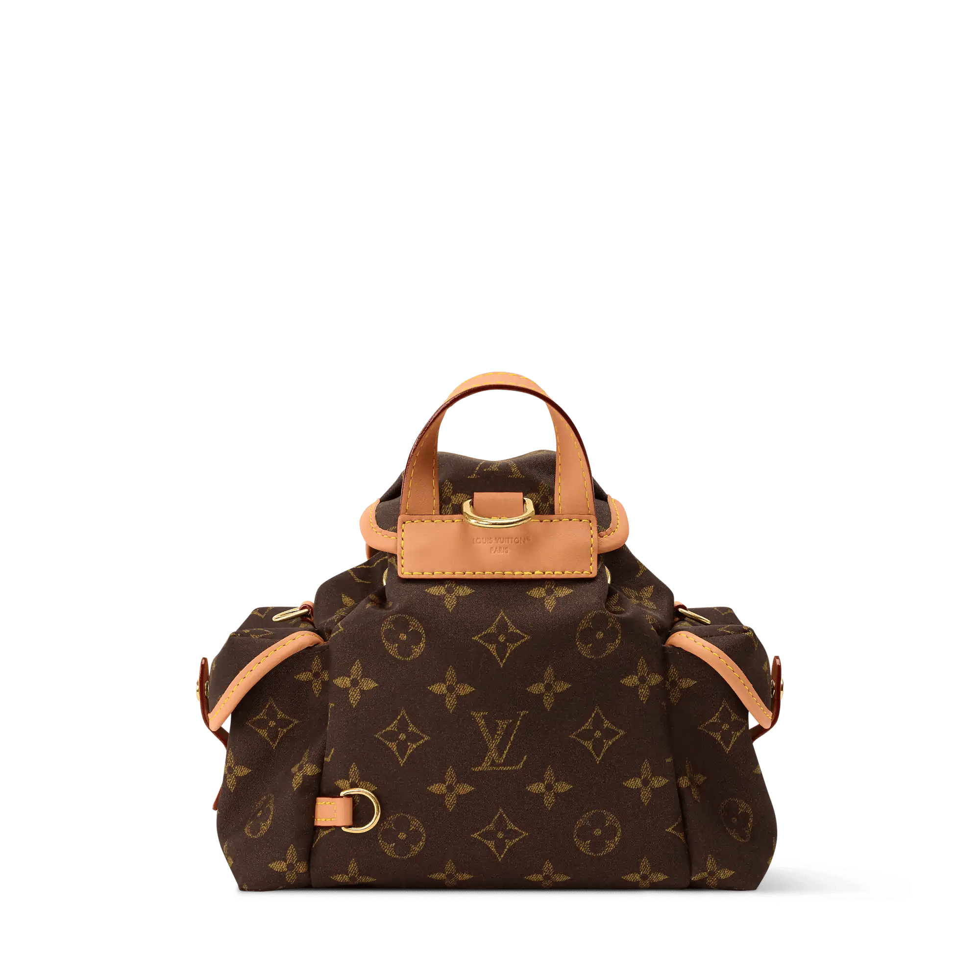 Nano Christopher East West Monogram Silk Tech Gold-Toned Hardware