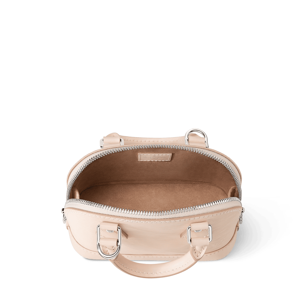 Nano Alma Epi Leather Quartz White Silver-Color Hardware