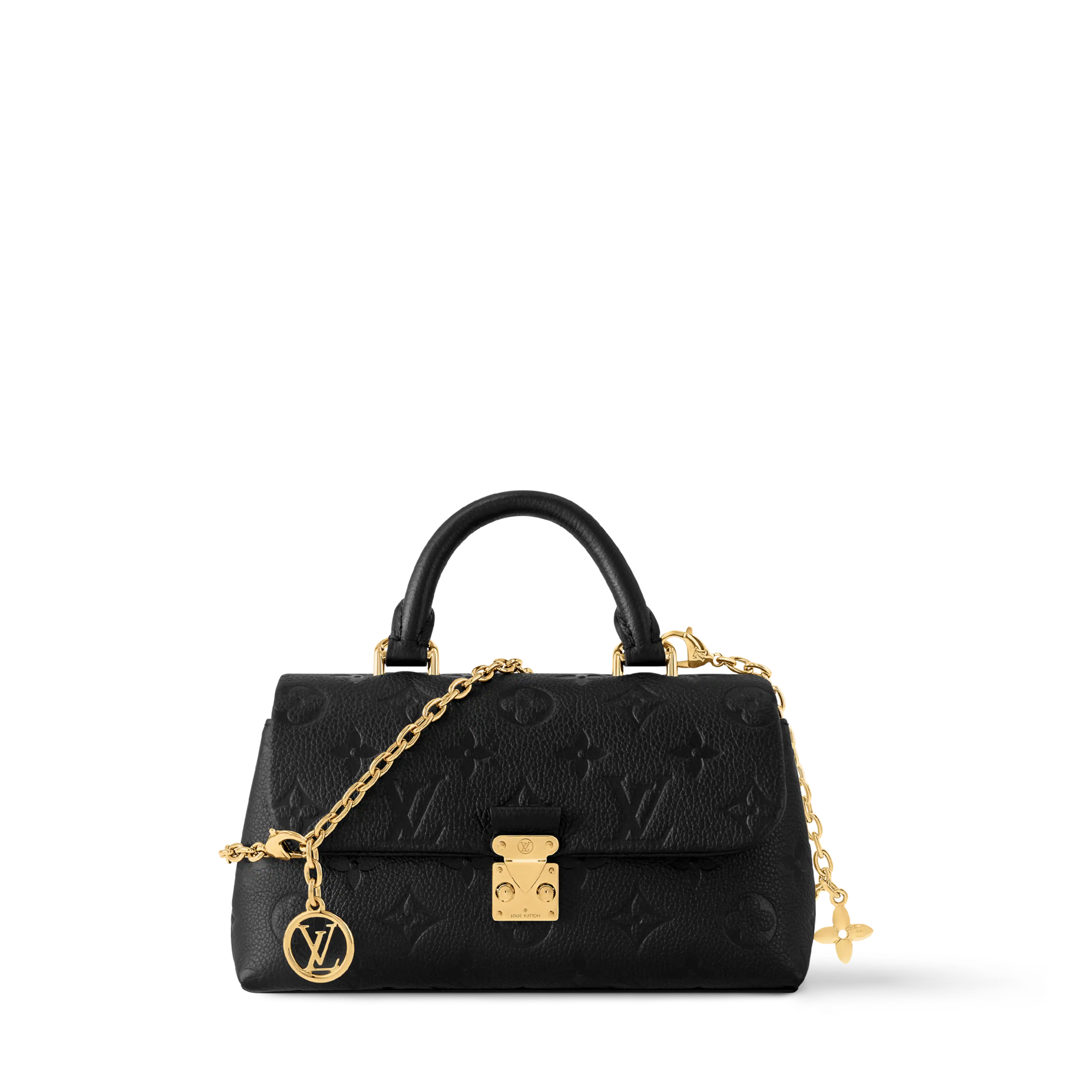 Nano Madeleine Monogram Empreinte Leather Black Gold-Toned Hardware
