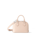 Nano Alma Epi Leather Quartz White Silver-Color Hardware
