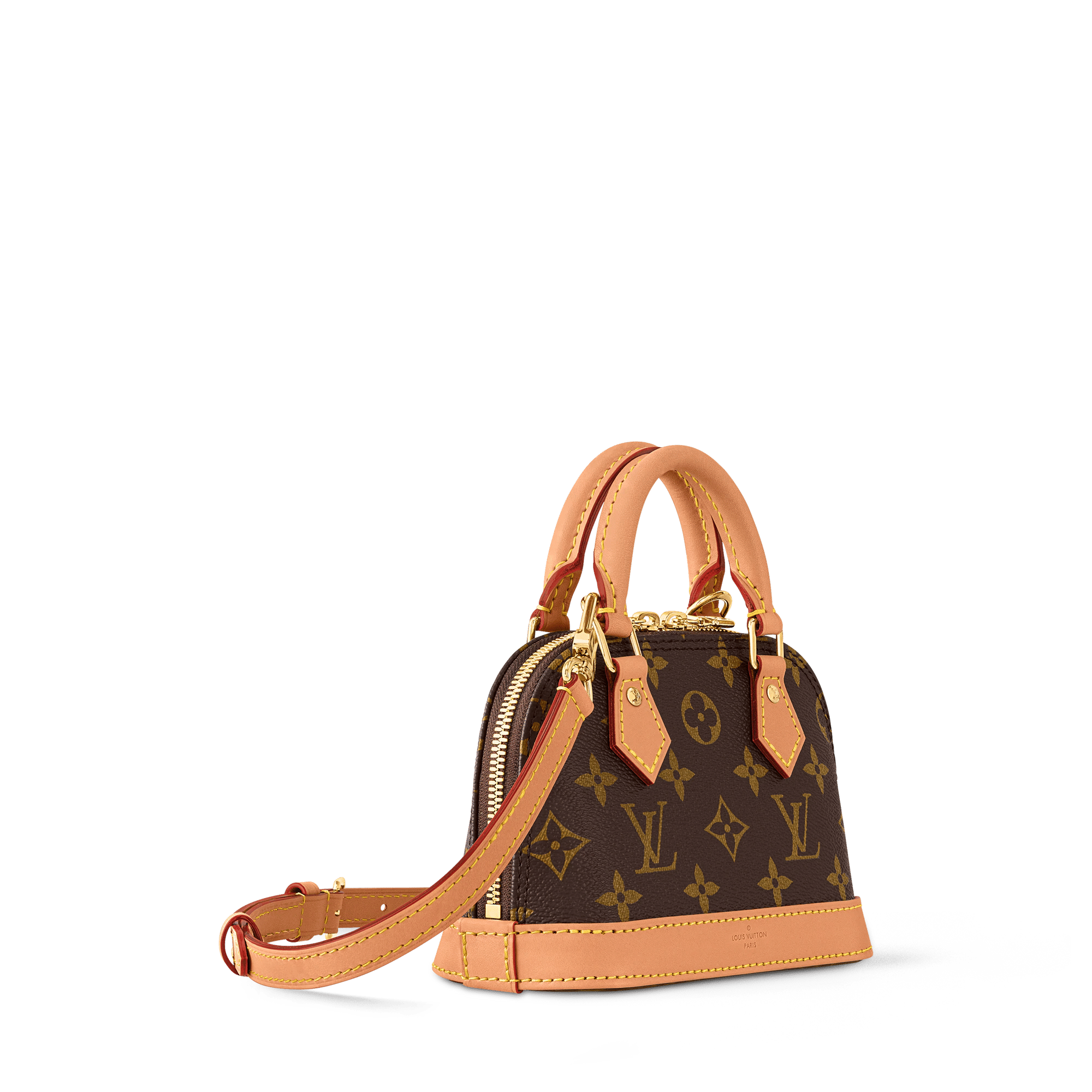 Nano Alma Monogram Coated Canvas Gold-Toned Hardware