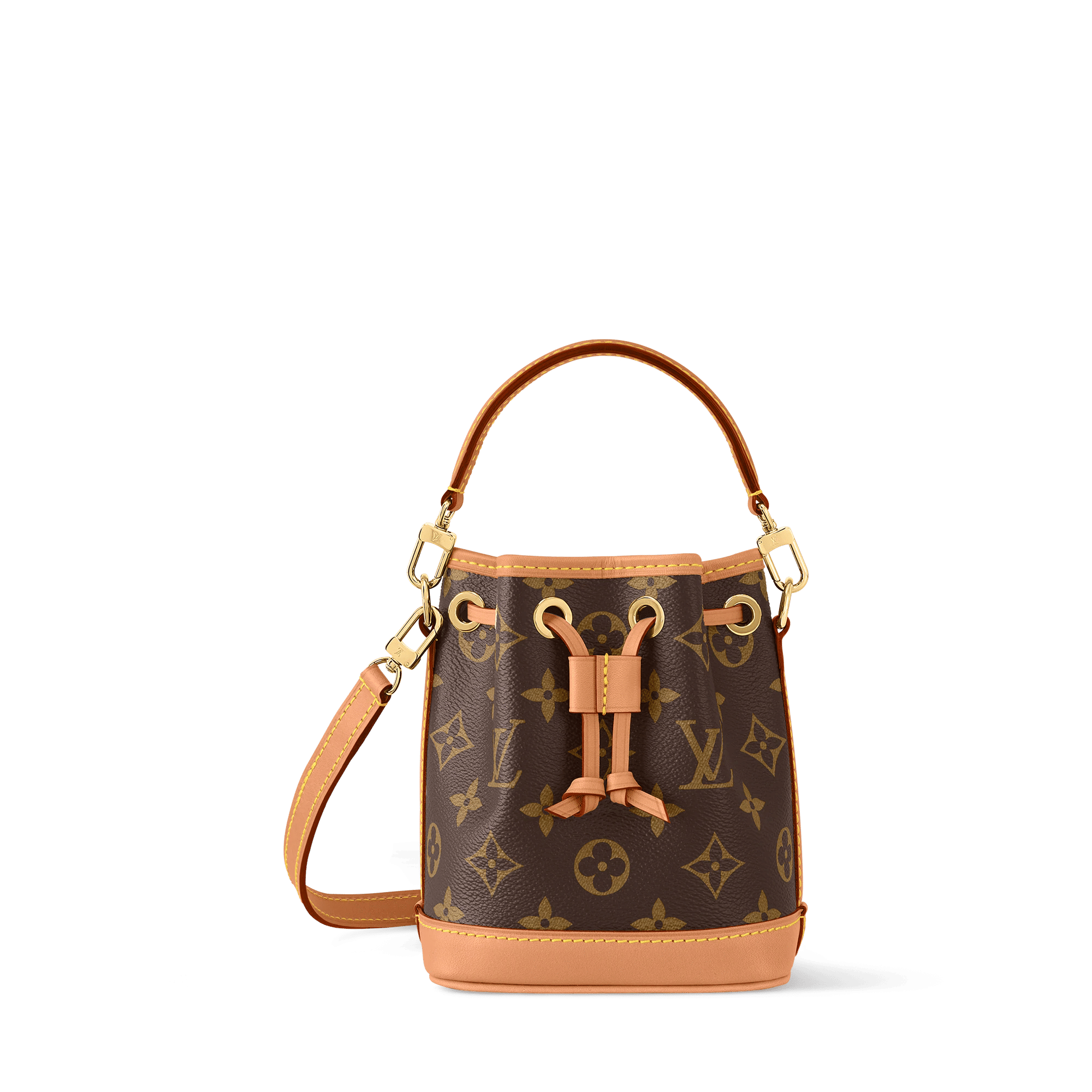 Nano Noé Monogram Coated Canvas Gold-Toned Hardware