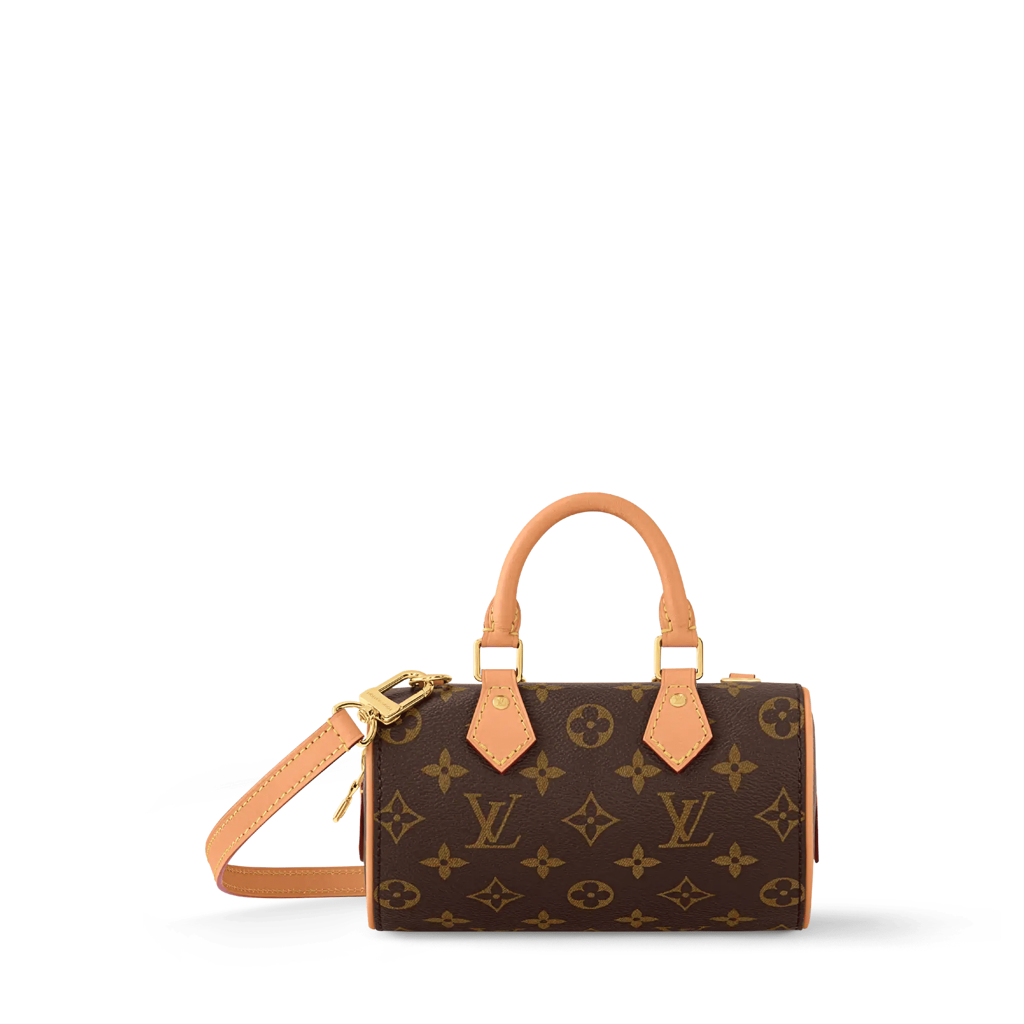 Nano Speedy Monogram Coated Canvas Gold-Toned Hardware