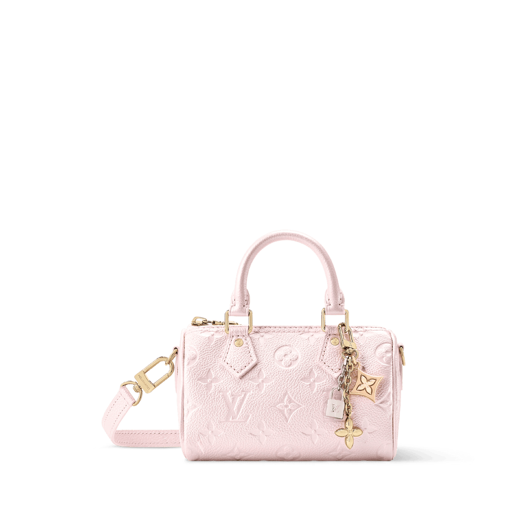 Nano Speedy Monogram Empreinte Leather Snowy Pearl Silver-Toned Hardware