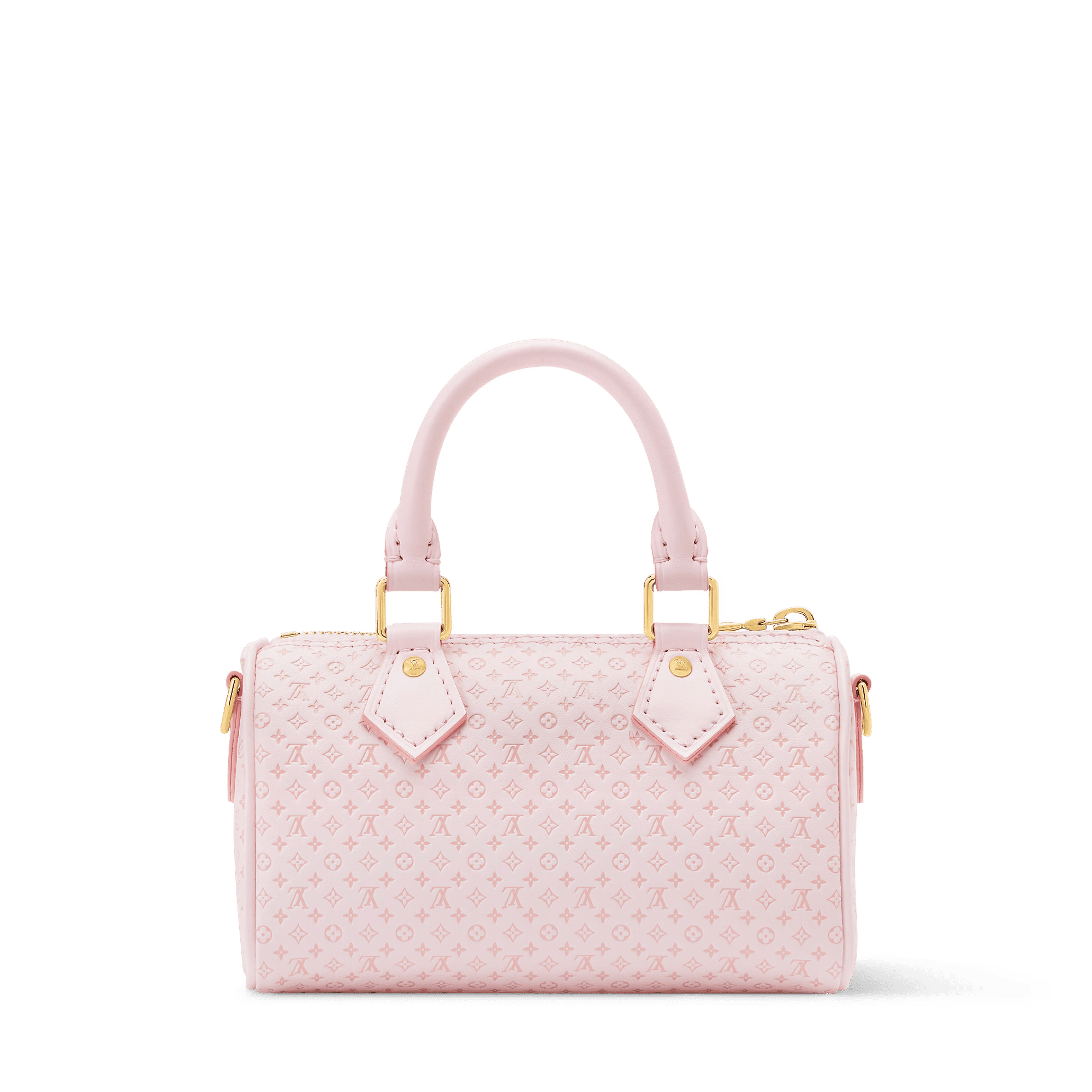 Nano Speedy Minigram Light Bliss Calfskin Leather Gold-Toned Hardware
