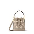 Nano Noé Bicolor Monogram Empreinte Leather Tourterelle Gray Gold-Toned Hardware