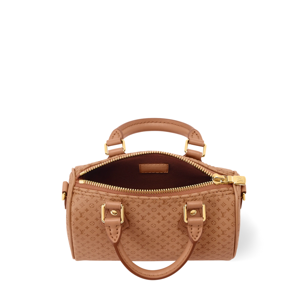 Nano Speedy Calfskin Leather Hazelnut Gold-Toned Hardware
