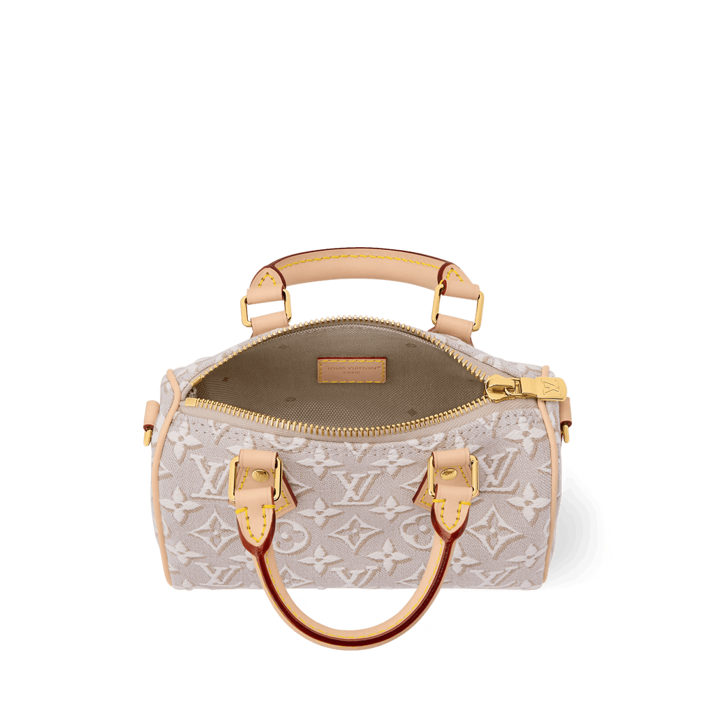 Nano Speedy Monogram Emblème Peuplier Gold-Toned Hardware