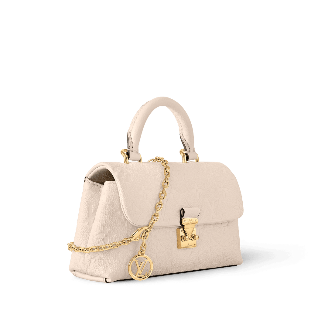 Nano Madeleine Monogram Empreinte Leather Crème Gold-Toned Hardware