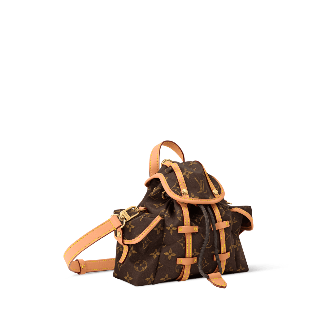 Nano Christopher East West Monogram Silk Tech Gold-Toned Hardware