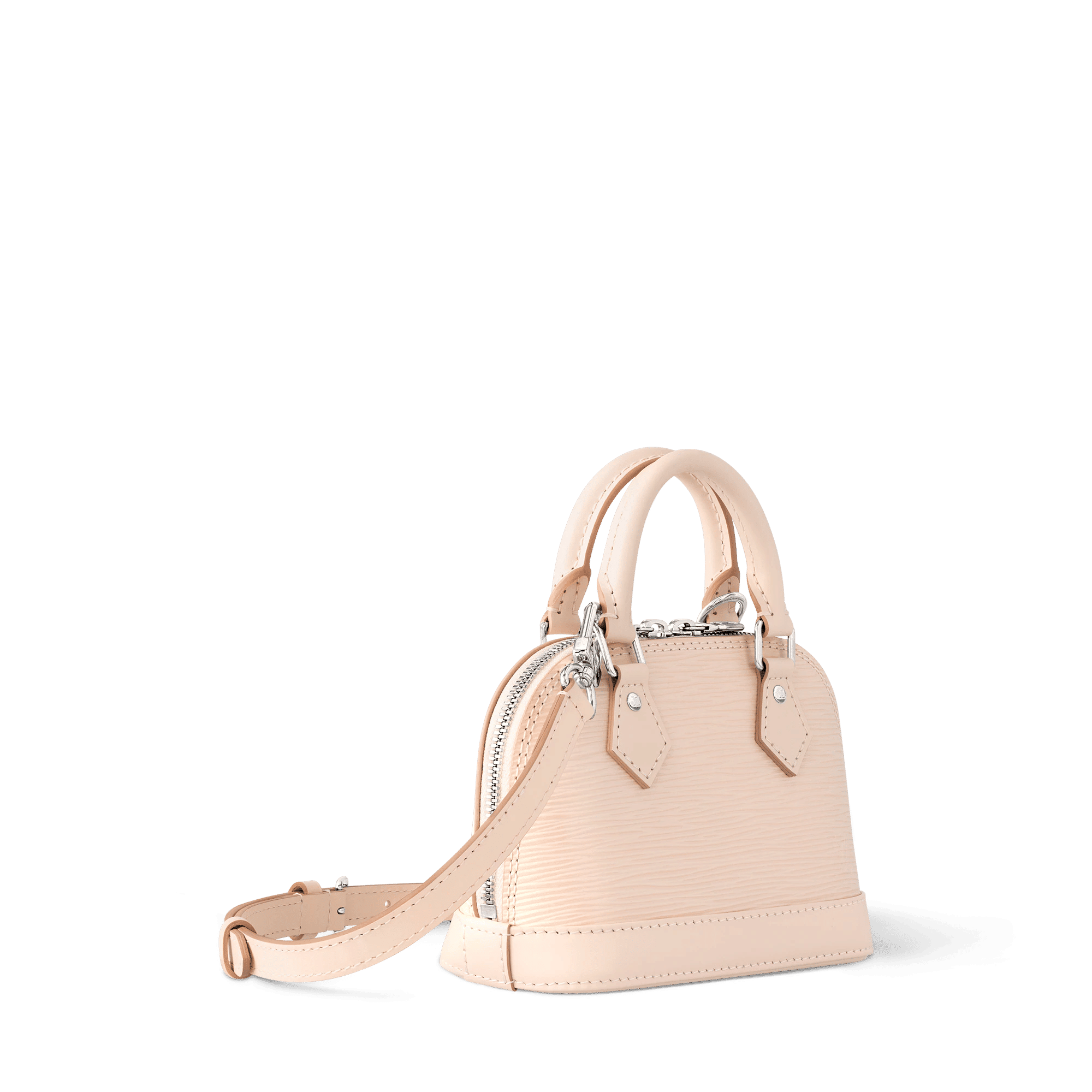 Nano Alma Epi Leather Quartz White Silver-Color Hardware