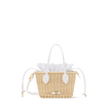 Neverfull BB Woven Wicker Bag Off White Gold-Toned Hardware