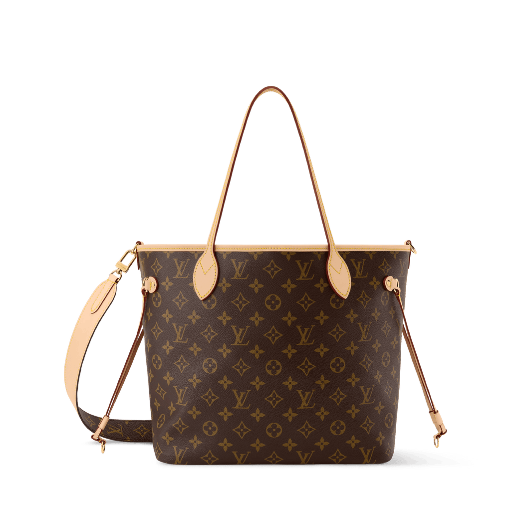 Neverfull MM Monogram Coated Canvas Sand Gold-Toned Hardware