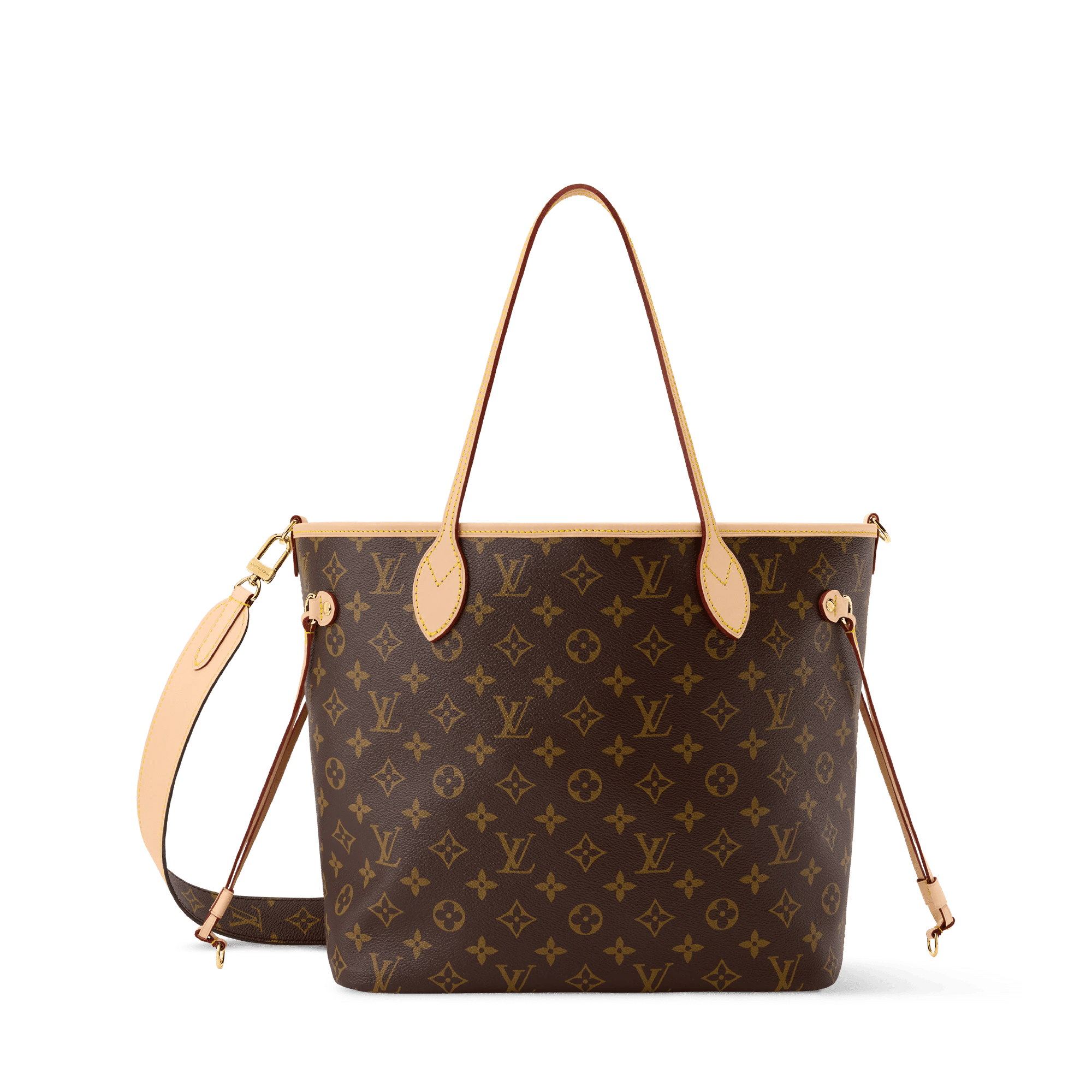 Neverfull MM Monogram Coated Canvas Sand Gold-Toned Hardware
