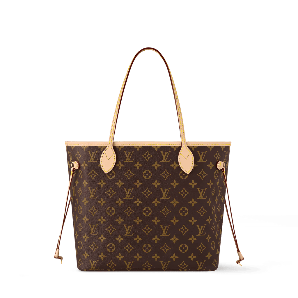 Neverfull MM Monogram Coated Canvas Cherry Gold-Toned Hardware