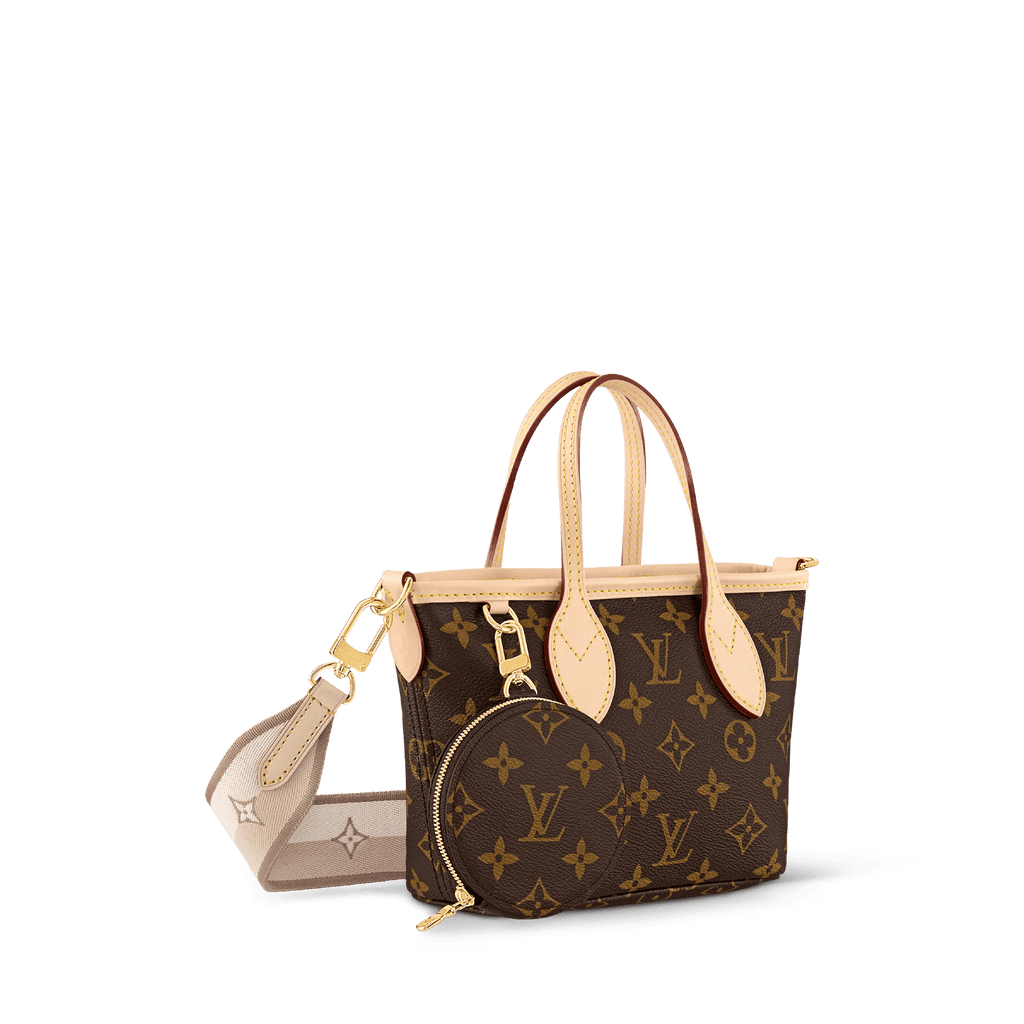 Neverfull BB Monogram Coated Canvas Beige Gold-Toned Hardware