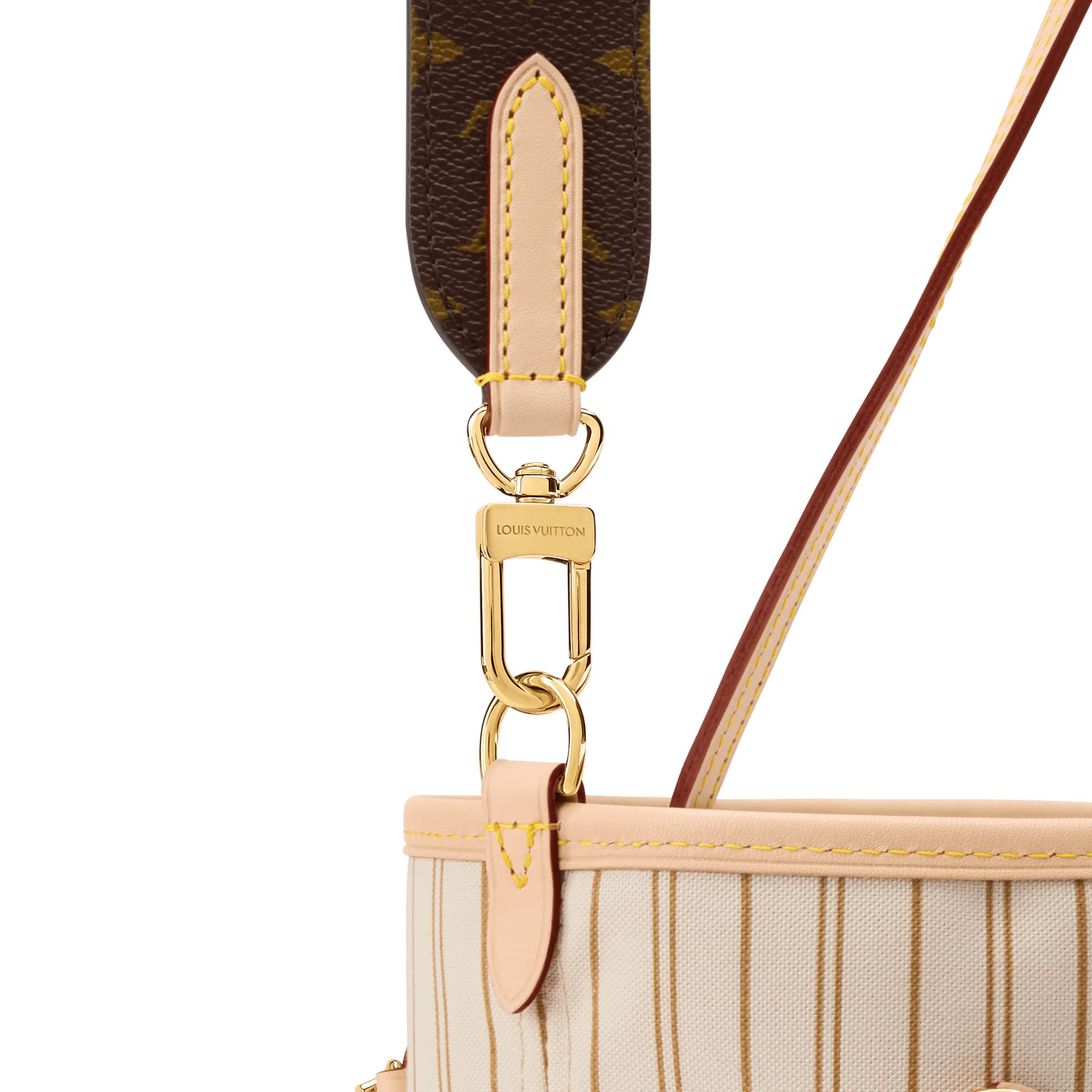 Neverfull MM Monogram Coated Canvas Sand Gold-Toned Hardware