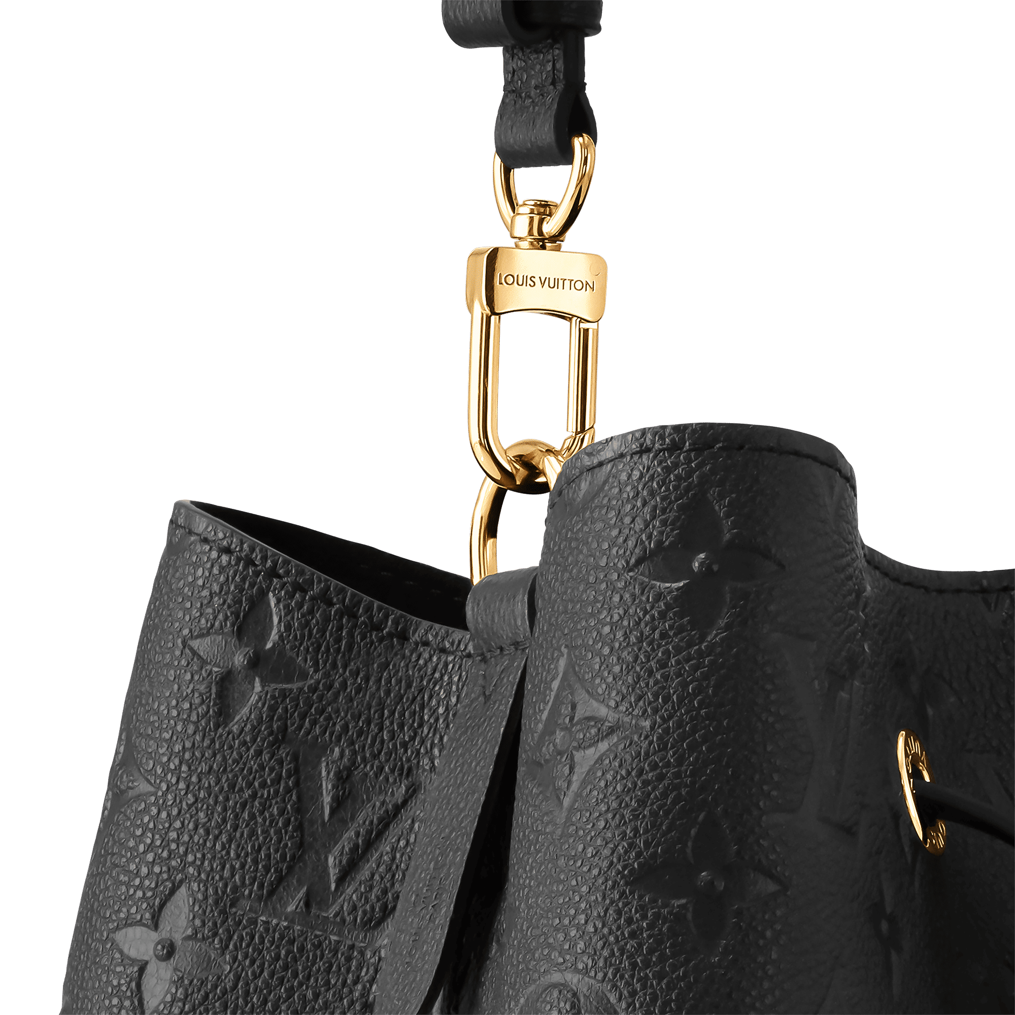 NéoNoé MM Monogram Empreinte Leather Black Gold-Toned Hardware