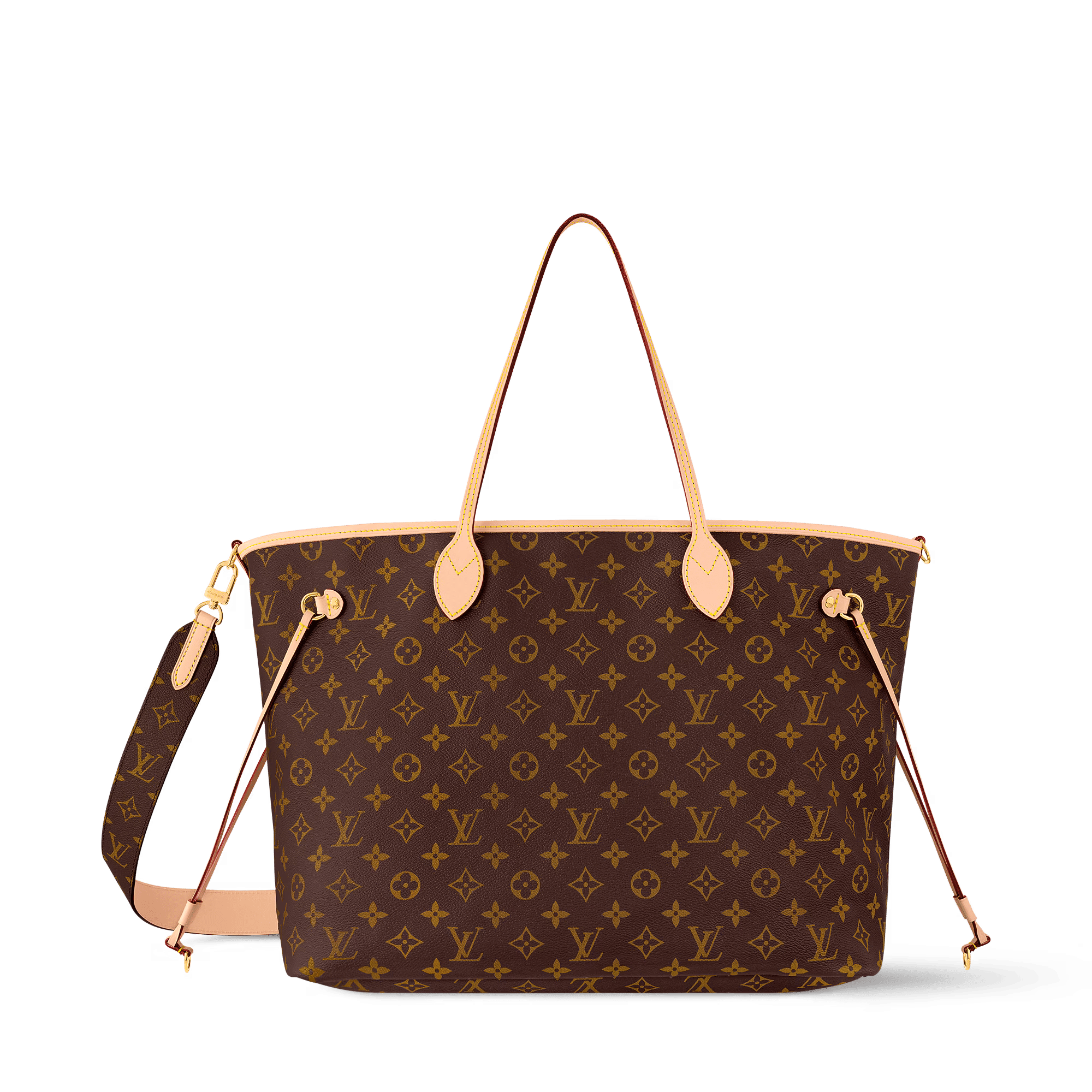 Neverfull Bandoulière Inside Out GM Monogram Coated Canvas Gold-Toned Hardware