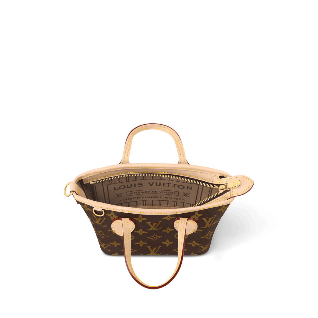 Neverfull BB Monogram Coated Canvas Beige Gold-Toned Hardware