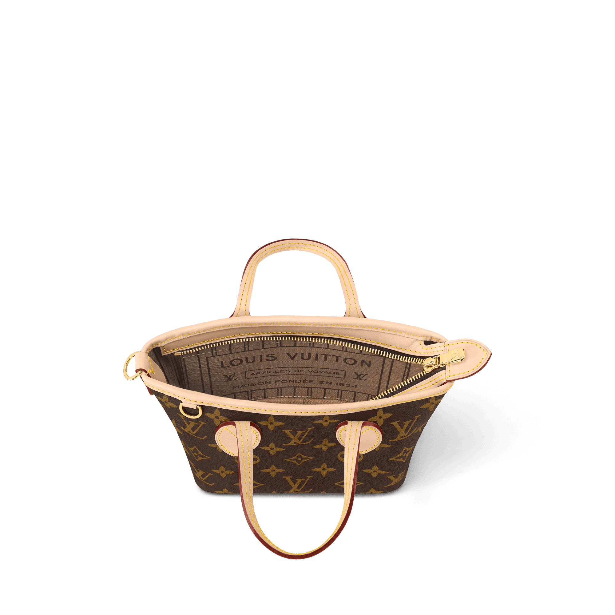 Neverfull BB Monogram Coated Canvas Beige Gold-Toned Hardware